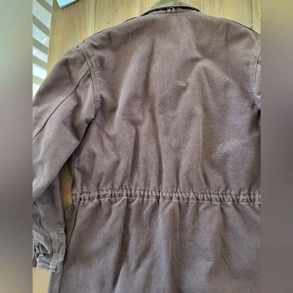 Vintage 90s Carhartt Mocha Brown Blanket-Lined Washed Duck Parka | Men’s M - Picture 3 of 16